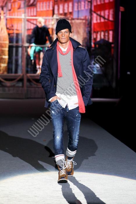 BLUE,DSQUARED2,FIGURE,JACKET,JEANS,MEN,MILANO,PULLOVER,RED,STRIPES,SUMMER 2012,TROUSERS,WHITE